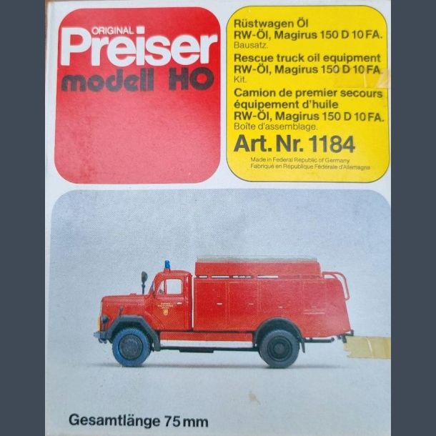 R�stwagen �l RW-�l Magirus F 150 D 10 A