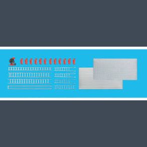 Positive pressure, ventilation fan, fire extinguishers, ladders and checkered plates