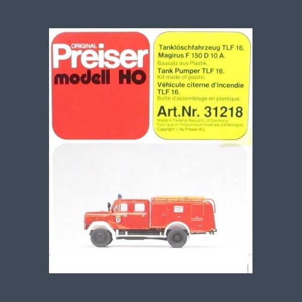 Tankl�schfahrzeug TLF 16 Magirus F 150 D 10 A