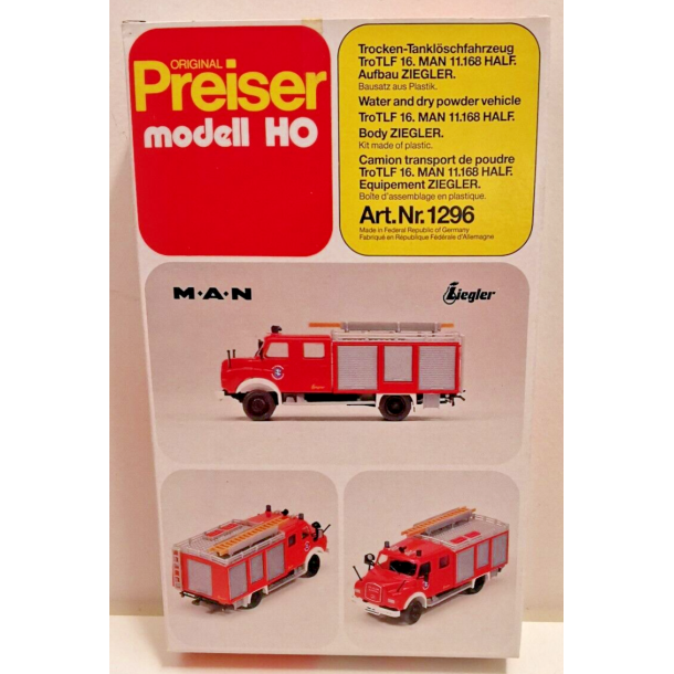 Trocken-Tanklschfahrzeug, Tro TLF 16. MAN 11.168 Half Aufbau Ziegler