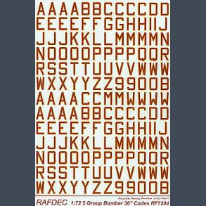 No.5 Group Lancasters - Mid 1944/45 36 inch, Red/Yellow Codes