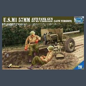 U.S. M1 57mm Anti-Tank gun on M2 Carriage (Late Version)