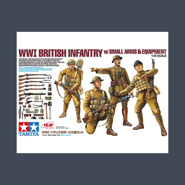 WWII British Infantry w/small arms &amp; equipment