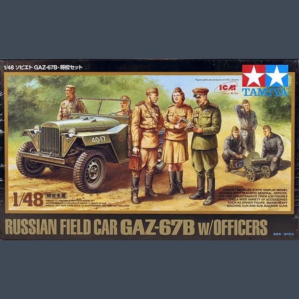 Russian Field Car GAZ-67B with officers