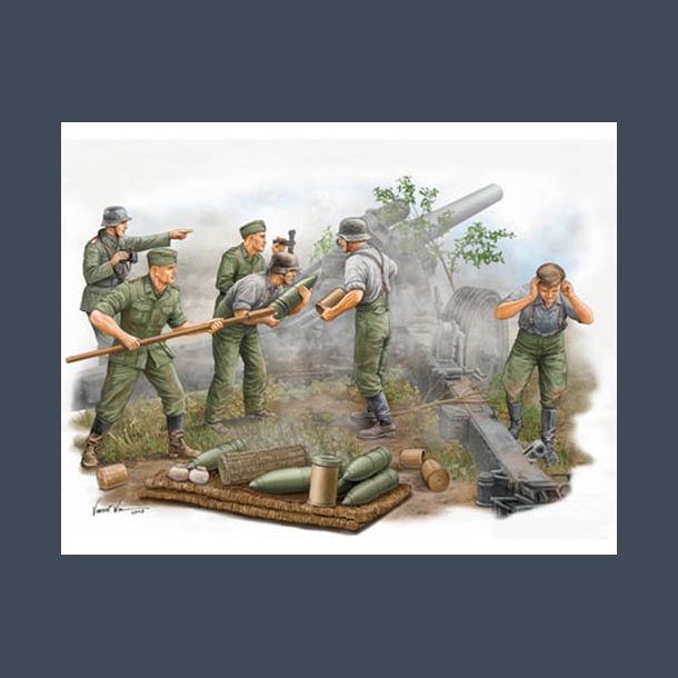 German s.FH 18 Field Howitzer Gun Crew