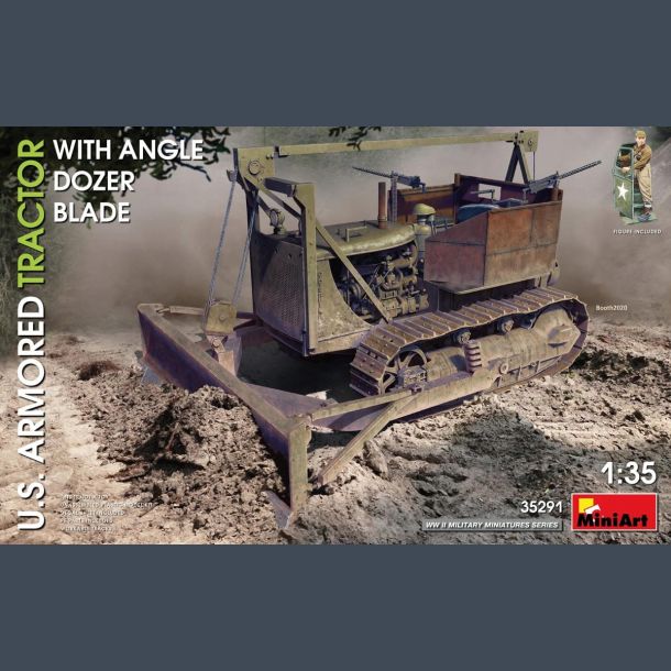 U.S. ARMORED TRACTOR with angle dozer blade