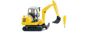 Wiking 065808 Mini-Bagger HR 18 - Purpurrot, 18,00