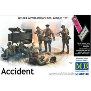 Accident - Soviet & German military men, summer 1941
