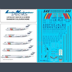 SAS DC-9 & MD80 Rainbow Colourscheme