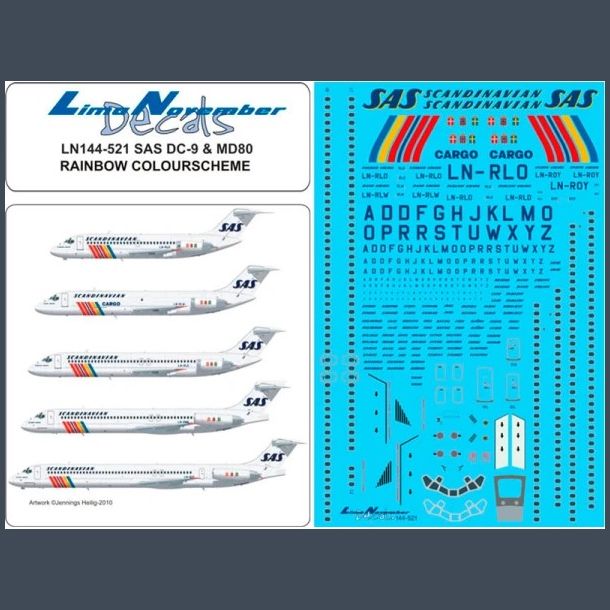 SAS DC-9 &amp; MD80 Rainbow Colourscheme