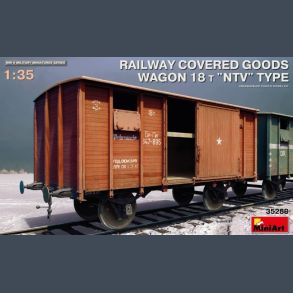 Railway covered goods wagon 18T 