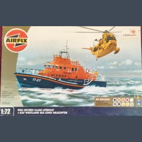 RNLI Severn Class Lifeboats and RAF Westland Sea King Helicopter