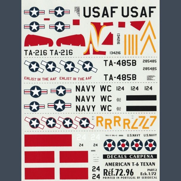 AMERICAN T-6 TEXAN DECALS