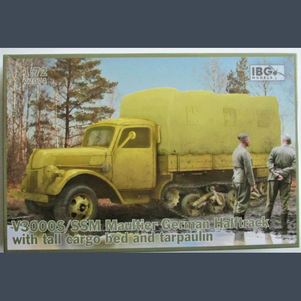 V3000S/SSM Maultier German Halftrack with tall cargo bed and tarpaulin