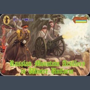 Russian Mountain Artillery in Winter Uniform