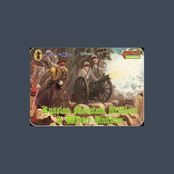 Russian Mountain Artillery in Winter Uniform